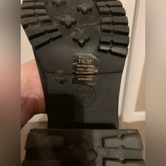 Lucky Brand Lug Sole Knee High Boots, Zip and Buckle Closure, Like New - Picture 13 of 16